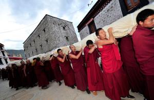 lamas in the monastery